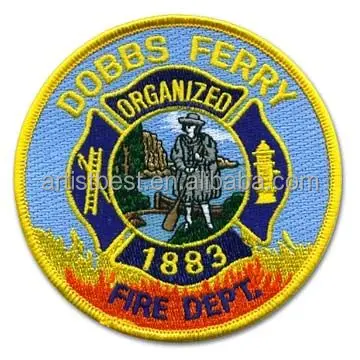 Custom Fire Rescue Overlocked Border Embroidered Patch