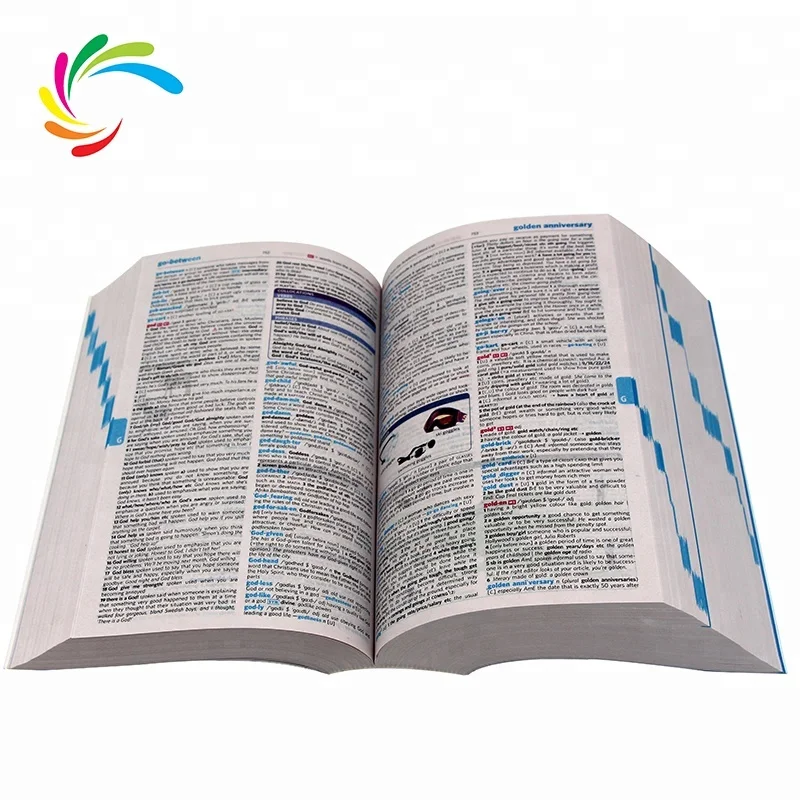 China Wholesale Custom Luxury Hardcover Book Printing English Board Cover Dictionary Book printing