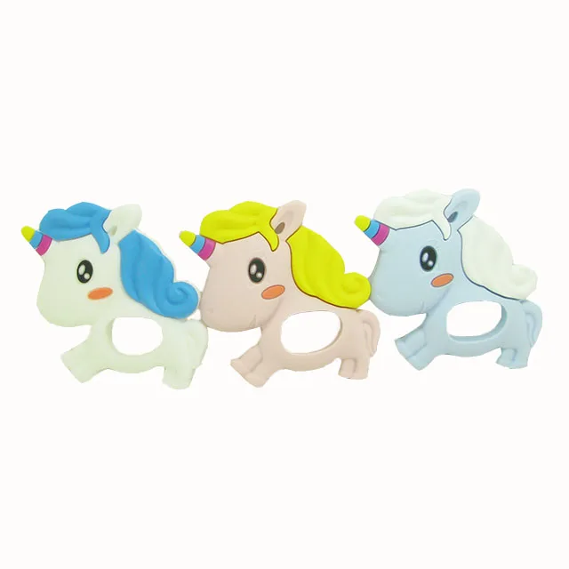 Silicone Teethers Giraffe Baby Teething Rattles Ring BPA Free Food Grade Silicone Chew Baby Teething Teeth Gift Toys