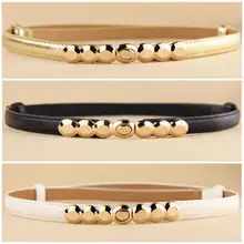2014 New Fashion Accessories Decorative gold tone Alloy BucklePaint thin belt girdle belt female belts for women ladie’s girl