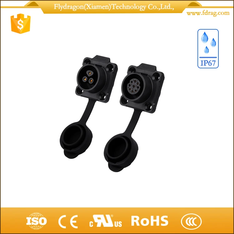 Ip65 ip67 мужской женский монтаж push pull водонепроницаемый разъем