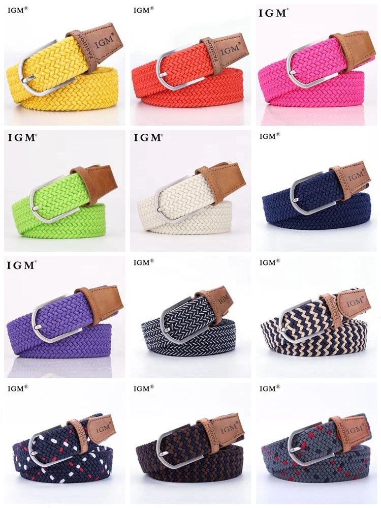 wholesale custom webbing canvas belt woven belt for women