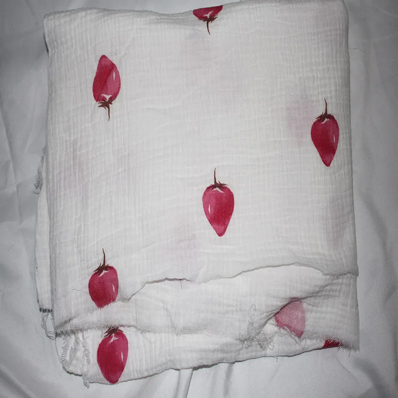 
Custom print for double cotton muslin fabric 