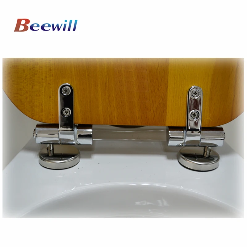 
Soft close damper for wooden toilet seat 