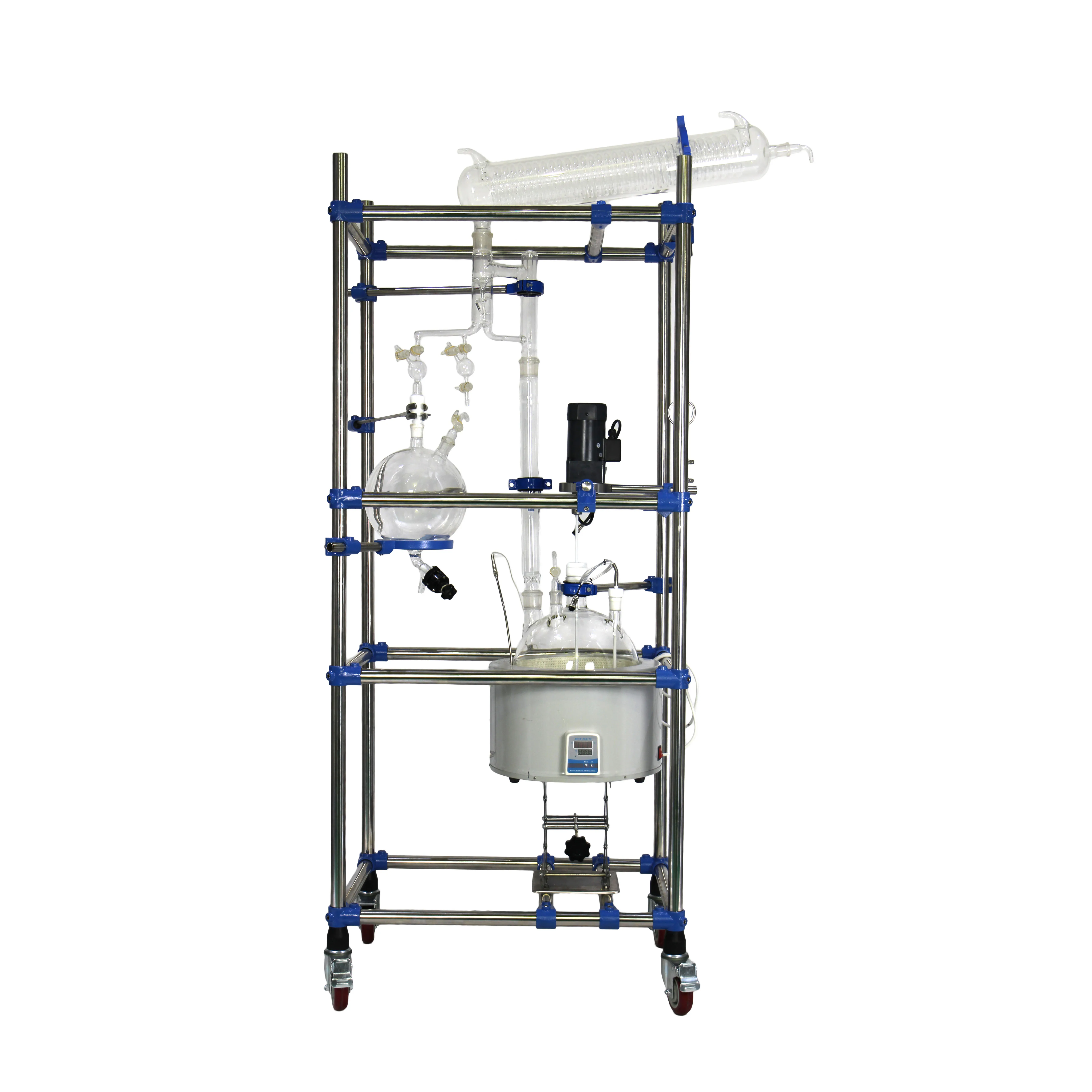pilot plant customized jacketed glass reactor 10l ~ 200 liter