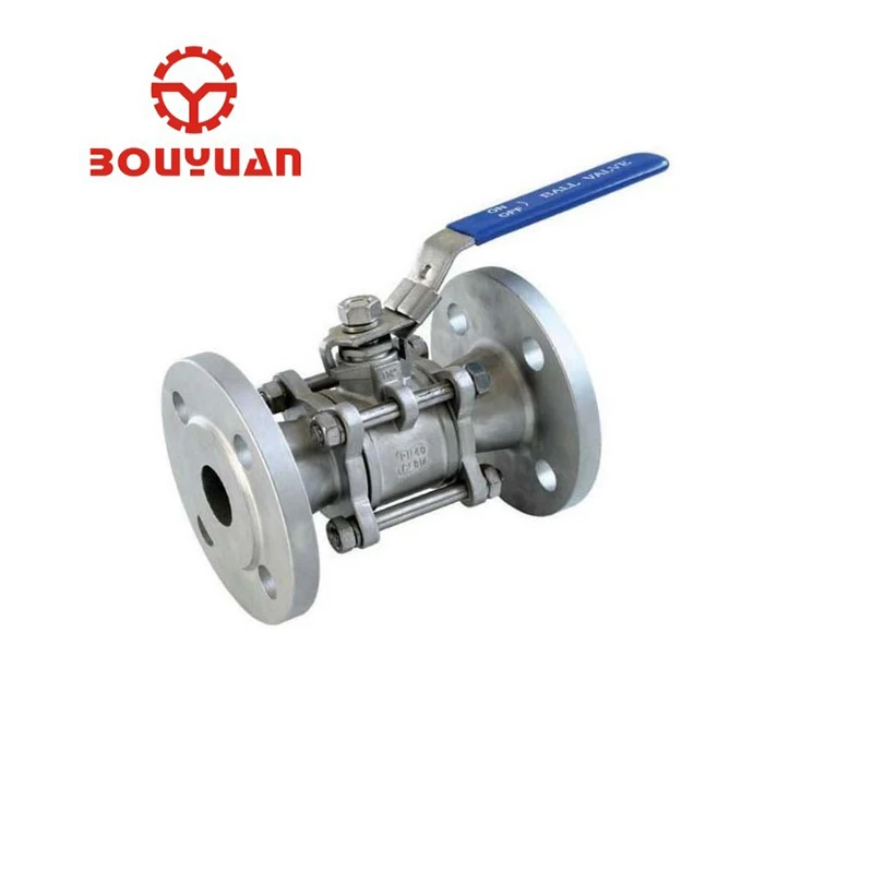 
carbon steel 3pc ball valve SS304 stainless steel welded ball valve with lock 