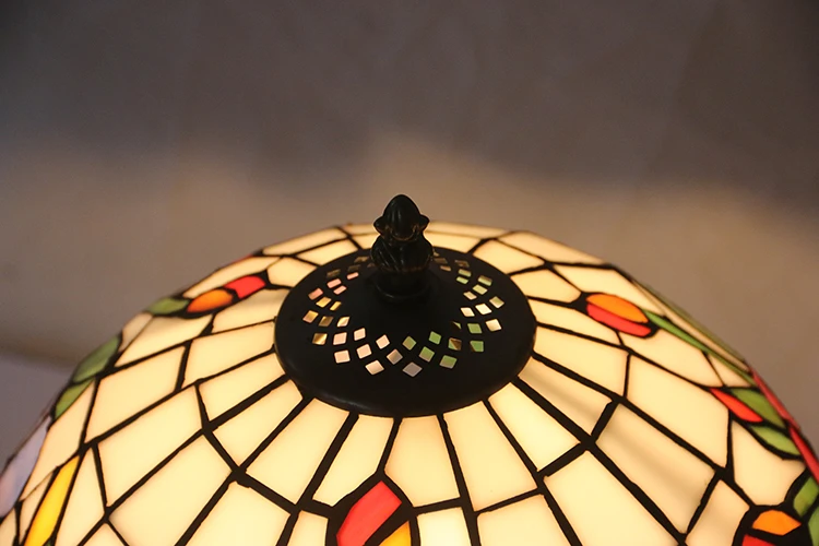LongHuiJing Hand painted chinese decorate bedroom table lamp night flower bedside decorative reading lamp