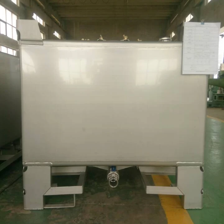1000L UN packaging symbol stainless steel 304 IBC liquid  tank for Dangerous Cargo