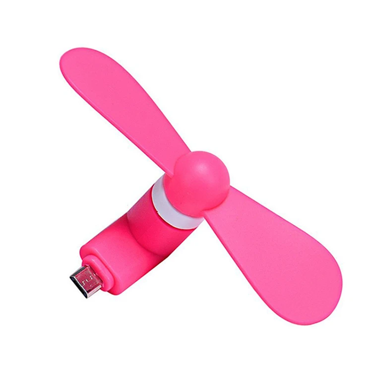 Портативный Электрический вращающийся мини-вентилятор OTG Micro USB для мобильного телефона iPhone Samsung Android