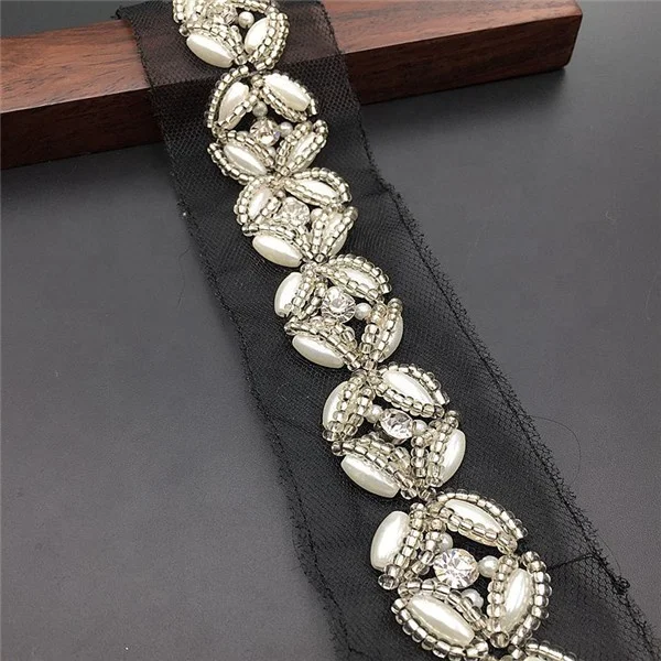 
rhinestone pearl chains for decoration 