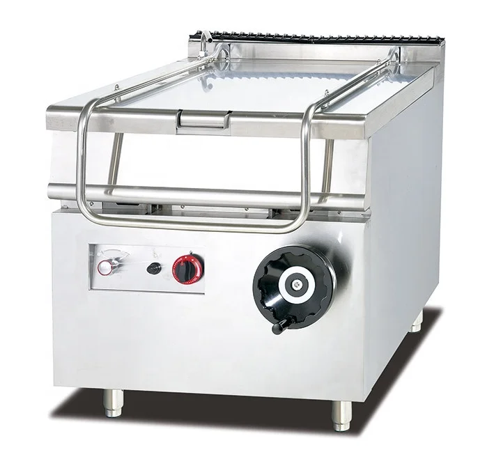 commercial 80 liter kitchen stainless steel gas tilting bratt braising pan for hotel & restaurant