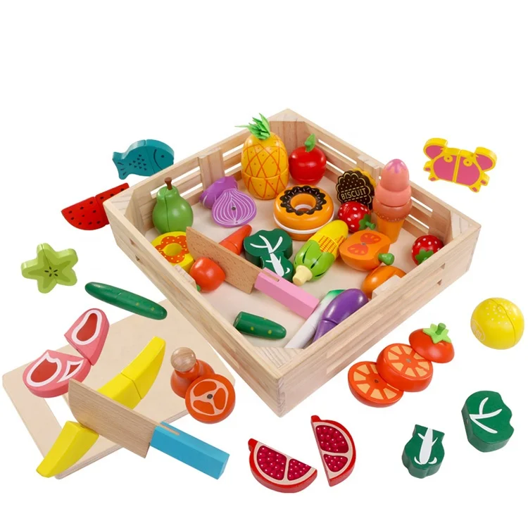 yunhe custom kids kitchen pretend food toys cutting fruits and vegetables toys