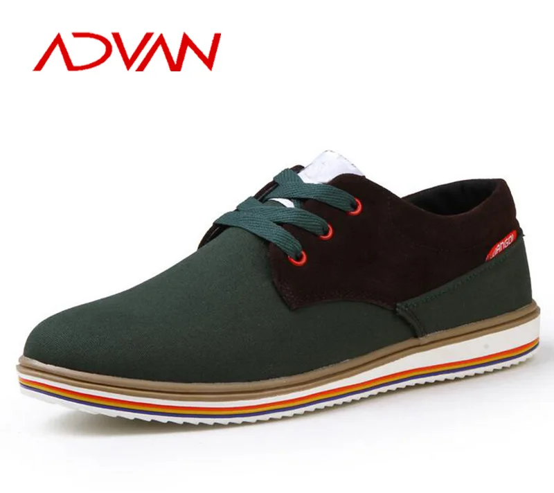 New Design Advan Canvas Cement Flat Shoes Male Lace-up Rubber Sole Footwear for Wholesale