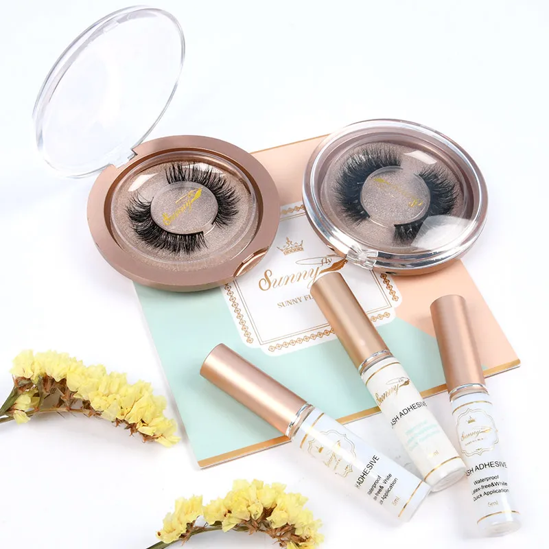 
Glitter square eyelash packaging box double layer row of eyelashes 