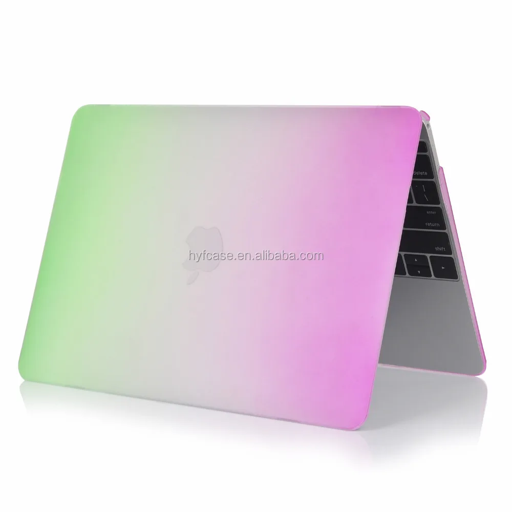 Colorful mixed colors matte thin PC shell for Macbook air rainbow Protective computer case