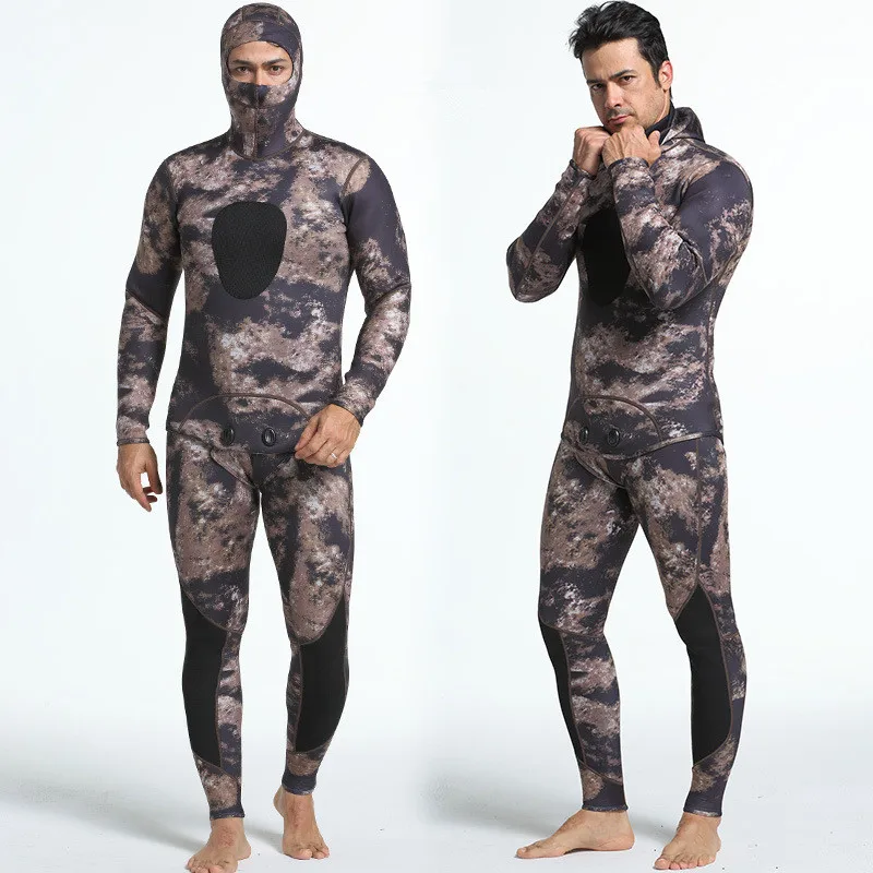 OEM Mens 3mm Camo Wetsuits with Super-stretch Armpit for Diving Snorkeling Swimming Mimetic Spearfishing Freediving Full Suit