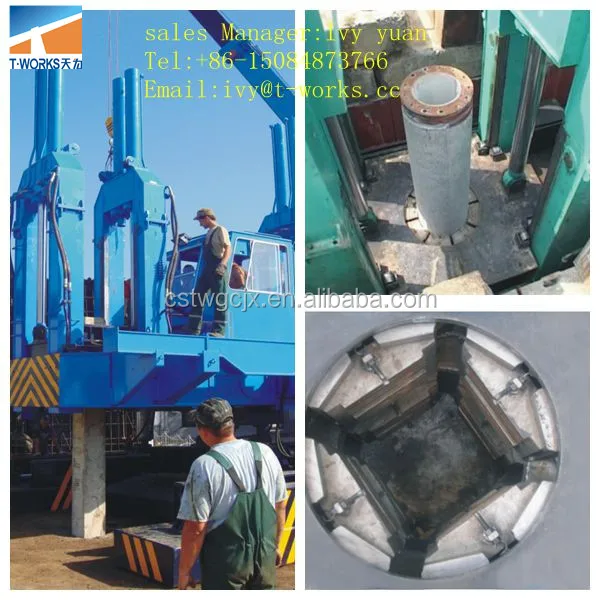 
800T hydraulic static pile driver to do concrete pile pressing for engineering made by Tianwei 