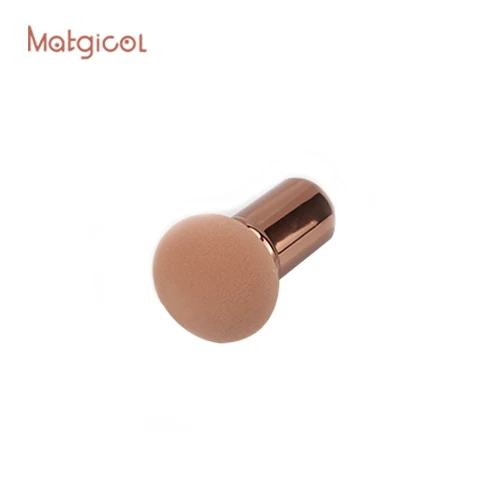 nbr oval/round shape pink makeup sponges refillable foundation powder puff with handle