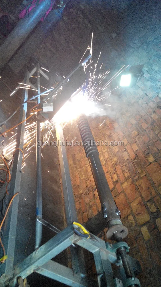 Galvanized ground screw pole post anchor for solar project