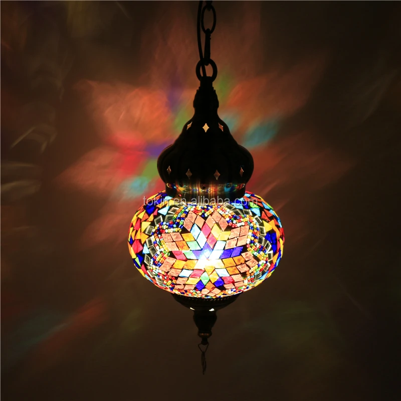 Одиночная Турецкая люстра ручной работы с мозаикой CC1L03