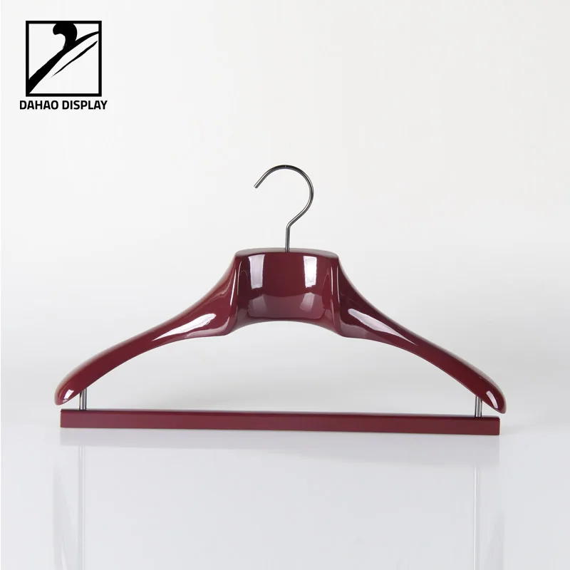 
Custom solid beech wood suit hanger with bar, luxury men dlothes hangers 