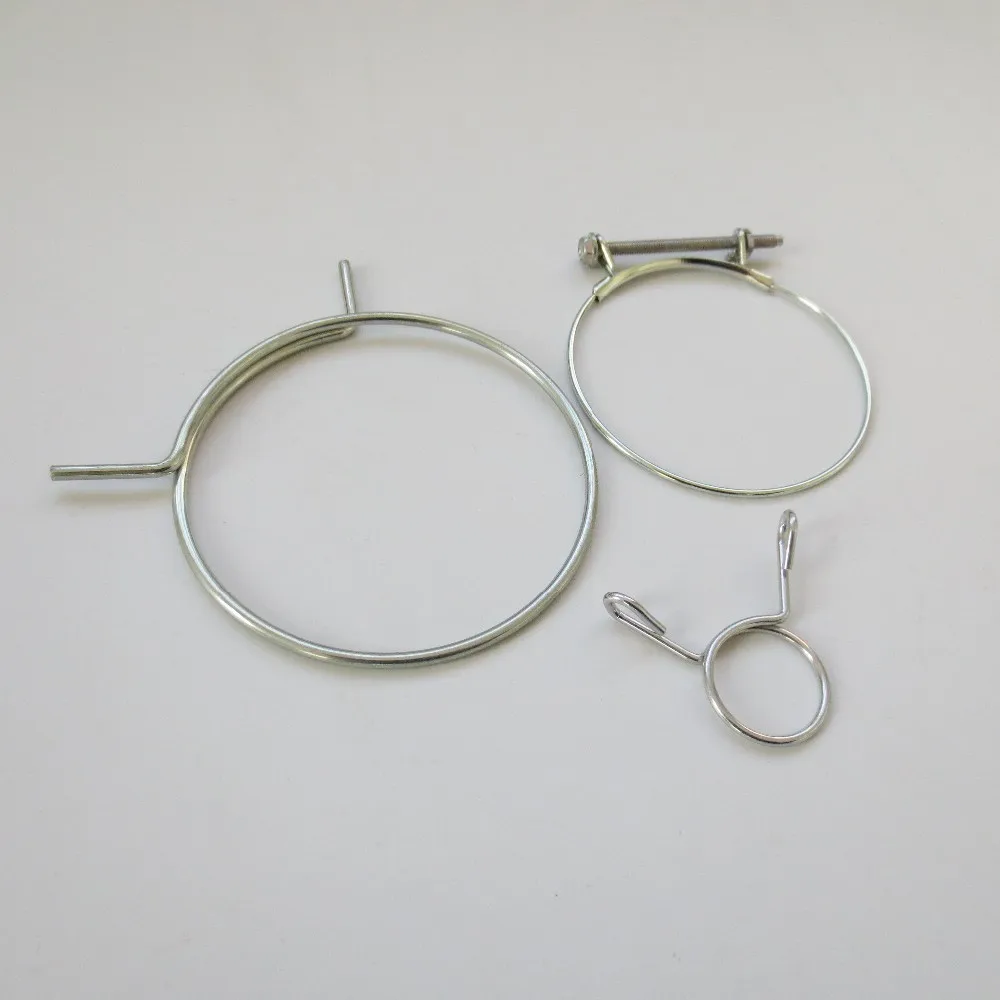 Spring band screw double wire hose clamp, hose clip supplier