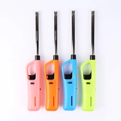 electronic gas lighter kitchen bbq lighter gas lighter OEM good price HC-1019 good quality colorful
