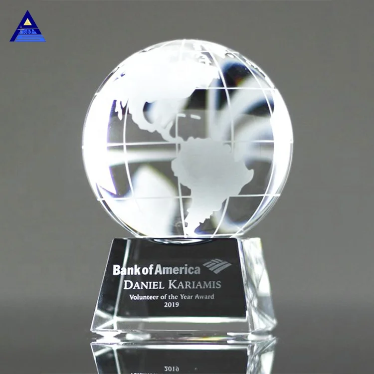 2020 Newest Glass Globe Awards- -No.1 Crystal Trophy Factory