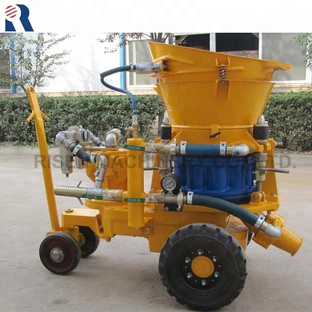Air Driven Dry or Damp Mix Shotcrete Machine for concrete spraying for Coal Mine