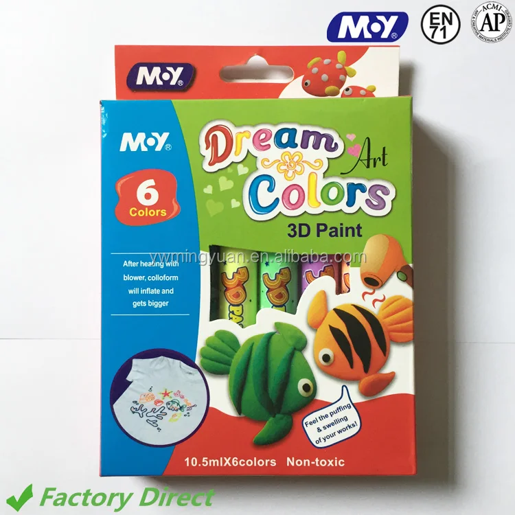 Новый товар, Популярная оптовая продажа, Нетоксичная Экологически чистая детская одежда для рисования, рисования «сделай сам», теннисная обувь, футболки, тканевая краска, клей