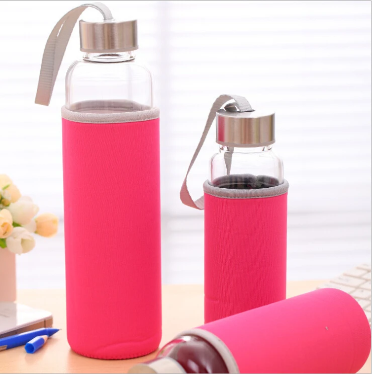 BPA Free Develop logo hot water bottle glass Chinese wholesalers