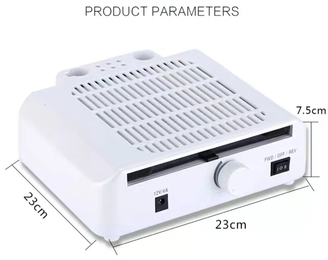 60W 35000RPM Nail dust collector Nail Drill Machine with table light