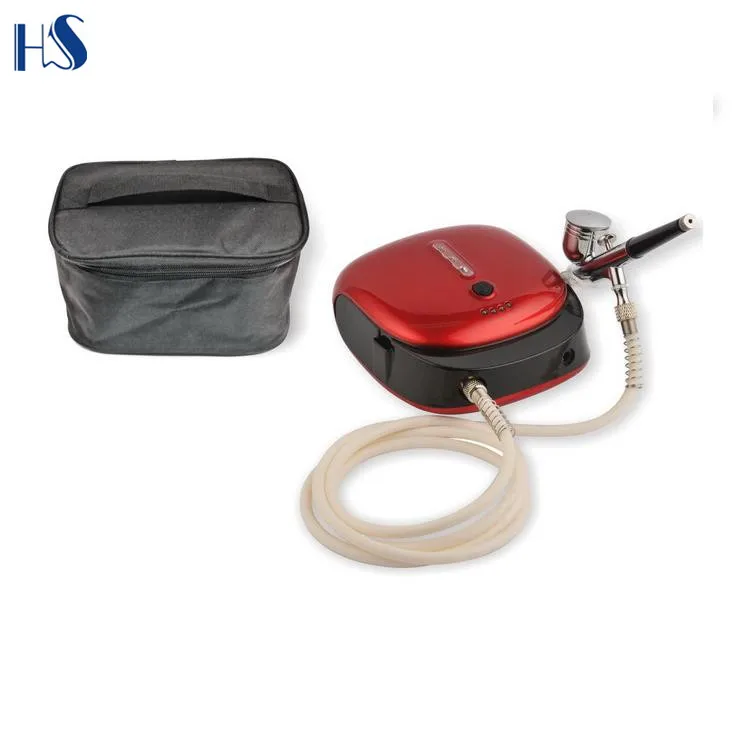 HS-M901K mini airbrush air compressor for spraying hyaluronan serum into the skin