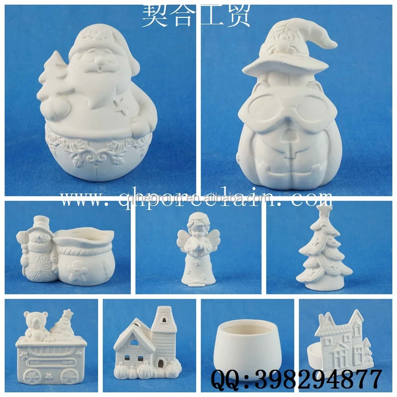DIY unpaint ceramic paint toy bisque ceramic Acrylic paint figure unfinished statue