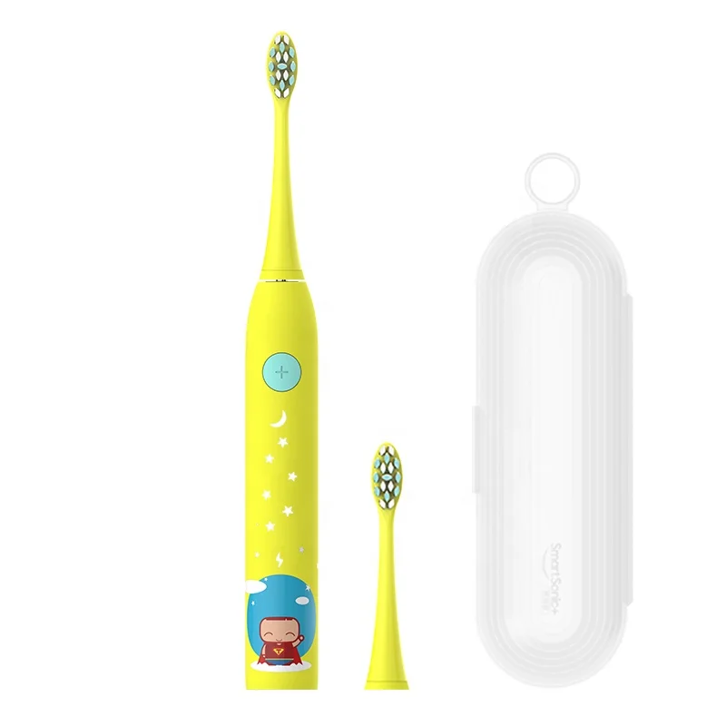 Travel Case Rechargeable Waterproof Food Grade IPX5 Electric Toothbrush for Kids