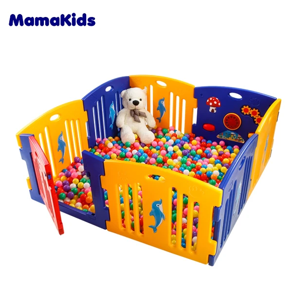 Mamakids H0805B Plastic safety game fence for kids playing children protection fence custom plastic baby round playpen