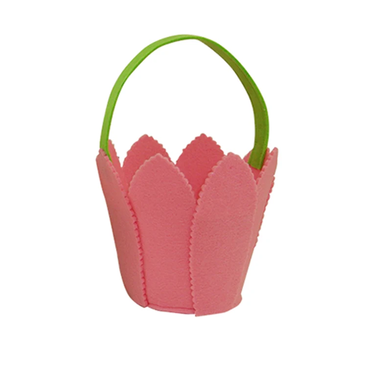 
high quality easter felt egg basket decoration 