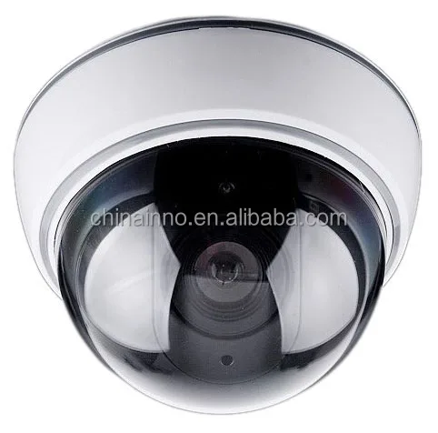 fake security cctv dome camera with flashing led light