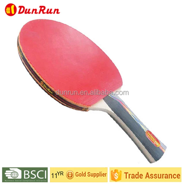 5 Stars Rubber In-Two Sides Short Handle Training Table Tennis Racket