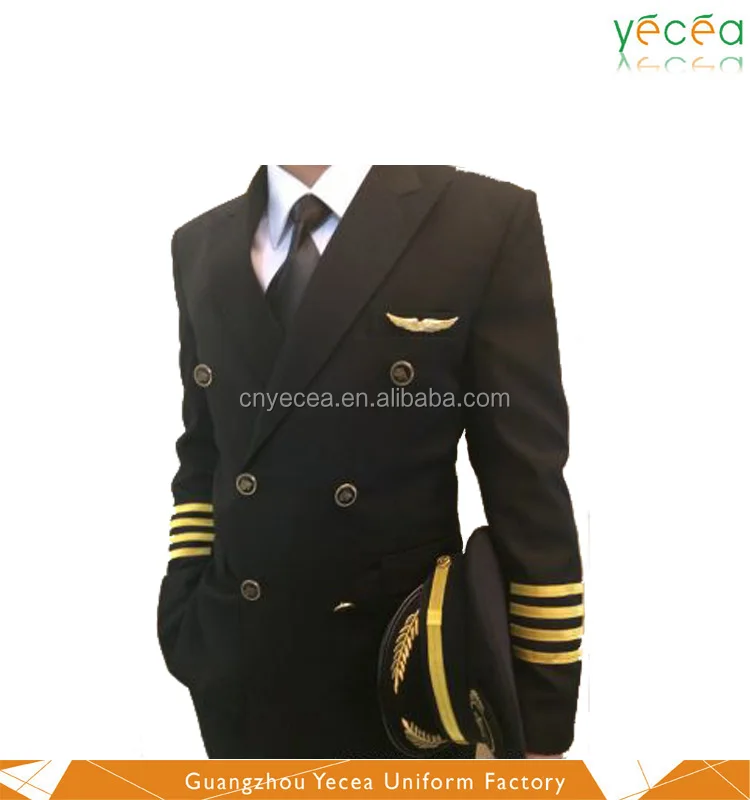High quality custom fashionable airline pilot uniform for captain