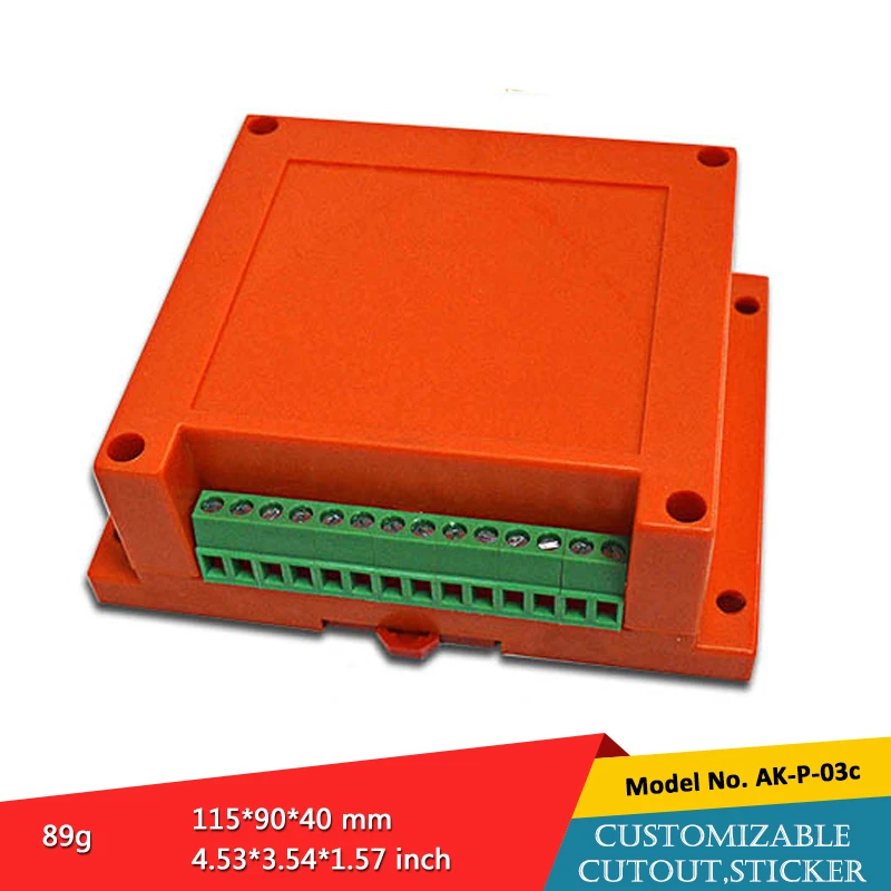 Plastic din rail enclosure custom PLC enclosure with terminal for temperature control system