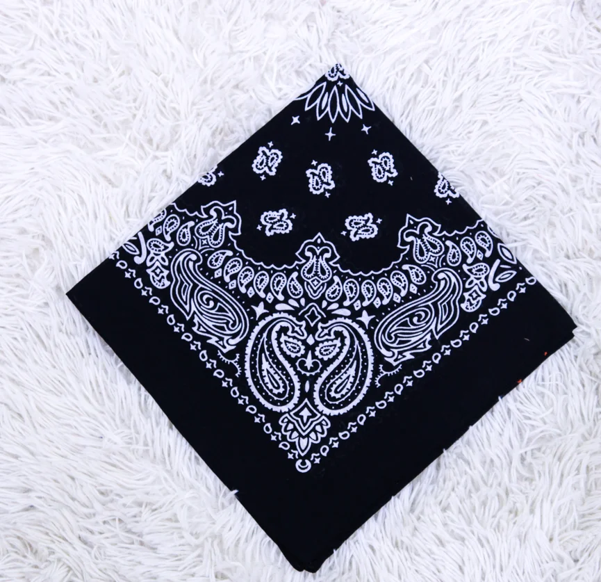 Promotion gift multi colors 100% cotton biker sport bandana paisley bandana fabric unisex headwear