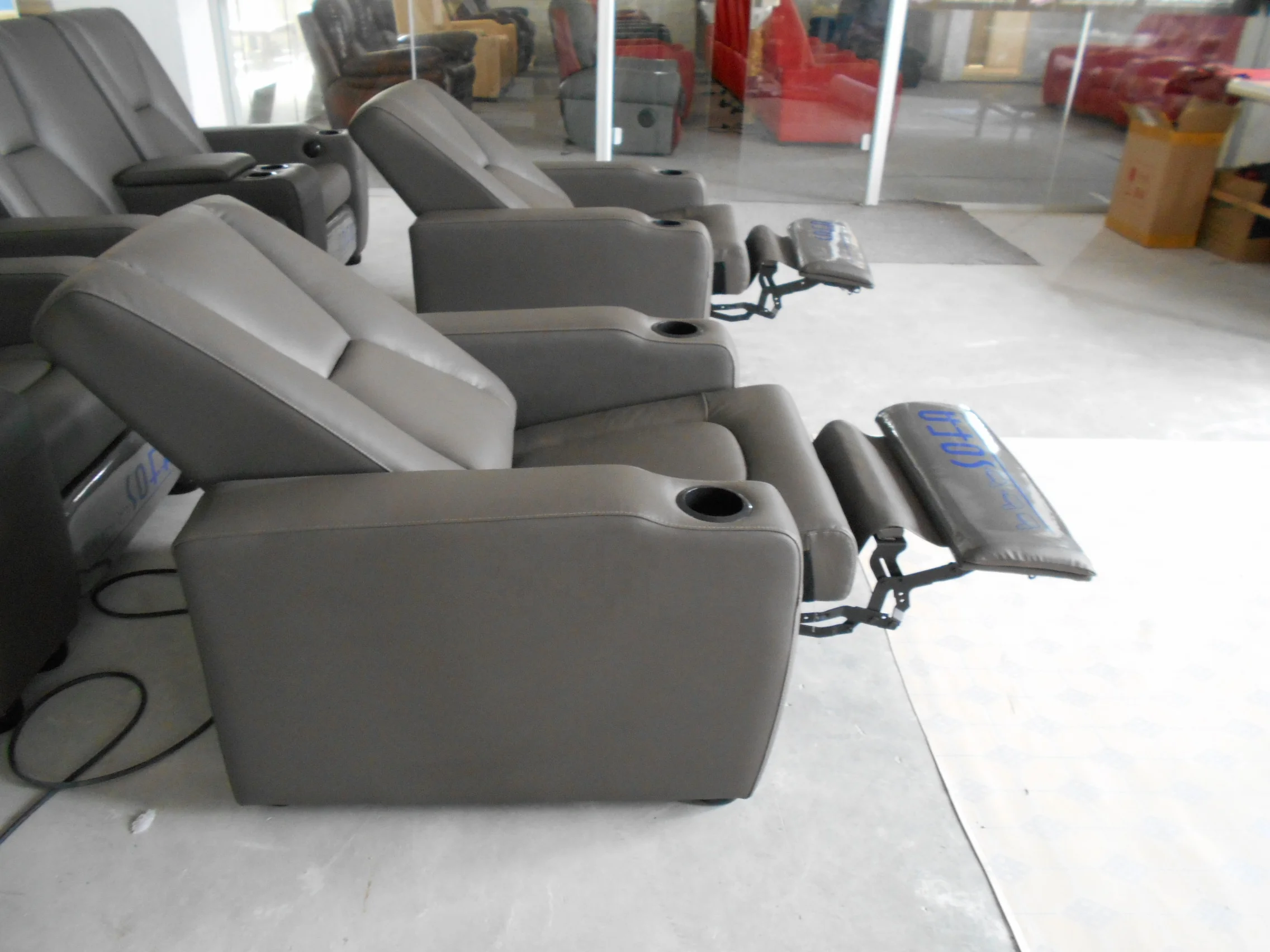 
Modern Germany living room cinema sofa genuine leather recliner sofa LS-805 