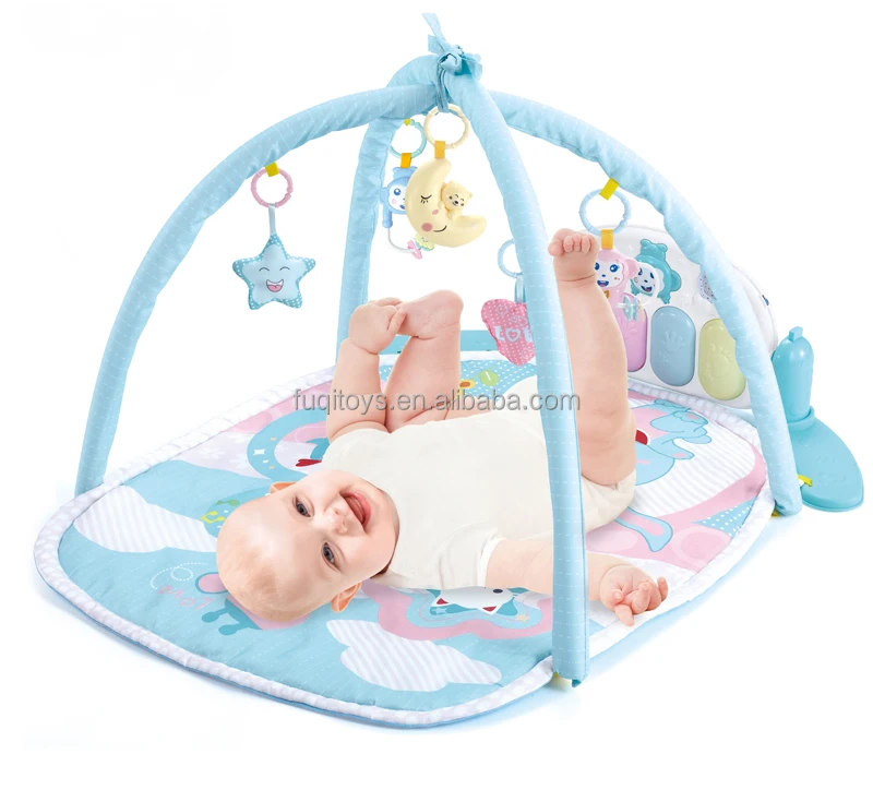 Kids Play Crawling Educational Music Mat With Keyboard Baby Gym Developing Rug Playmat