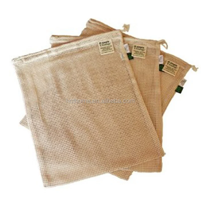 Reusable Mesh Bags Cotton Mesh Bag Net Organic Reusable Produce Bag