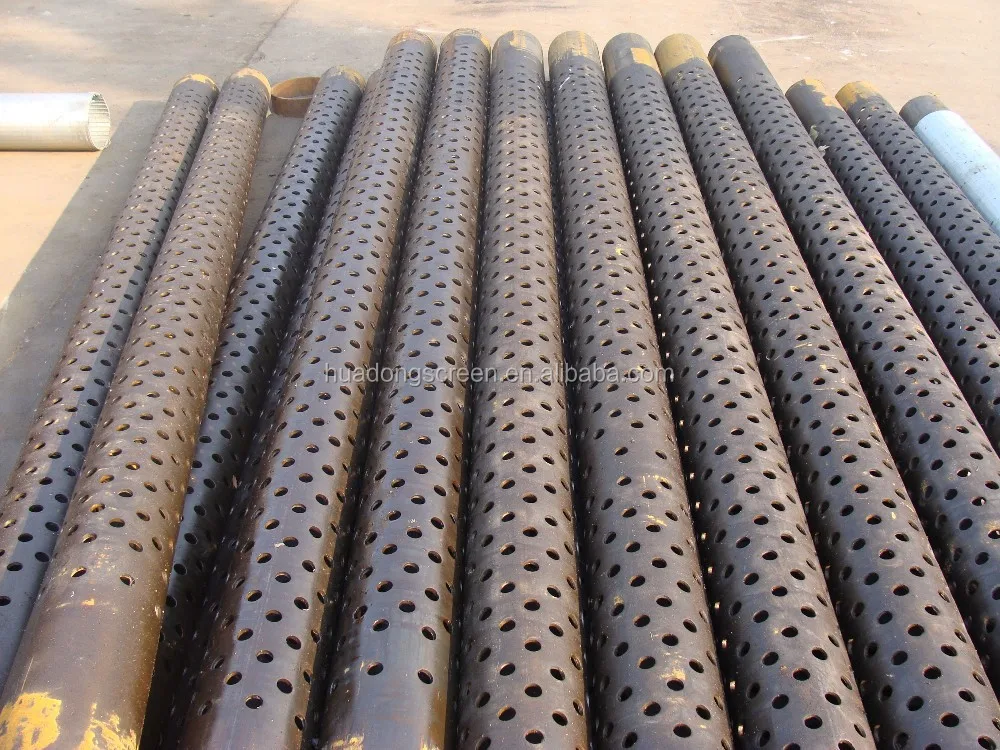 High strength Perforated steel tube for water well filter