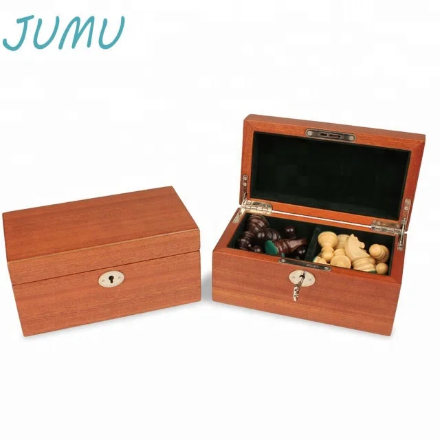 luxury mahogany wood chess gift packaging box