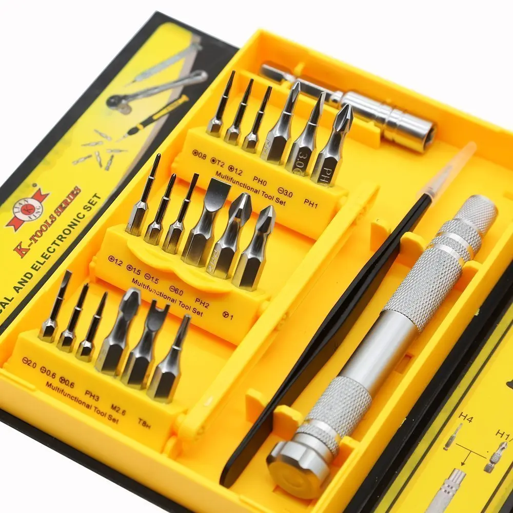E-Durable 41pcs Mini Flex-head Ratcheting Screwdriver Set, with Micro Screw Driver Bits and Metric Socket Sets