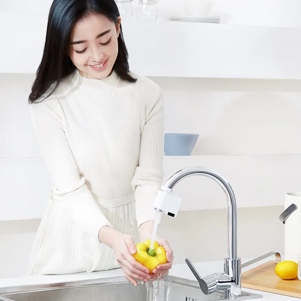 Original Xiaomi Smart Sensor Faucet Infrared Sensor Automatic Water Saver Tap Anti-overflow Kitchen Bathroom Inductive