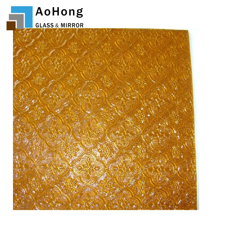 4mm Bronze Karatachi Pattern Embossed Glass
